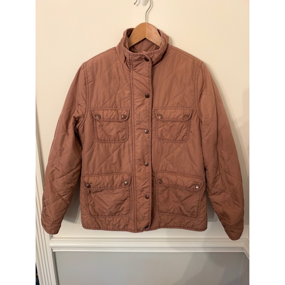 Thread & Supply Quilted Jacket Medium Sherpa Lined Blush Pink "mocha"